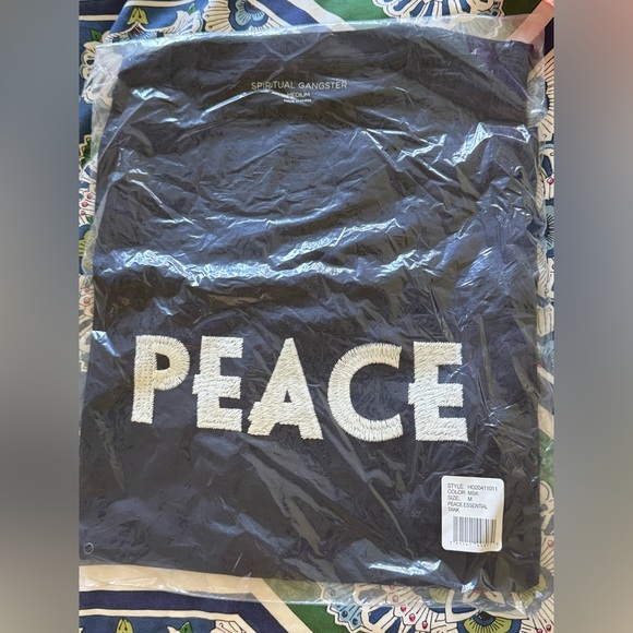Spiritual Gangster PEACE Navy Medium - Picture 4 of 4